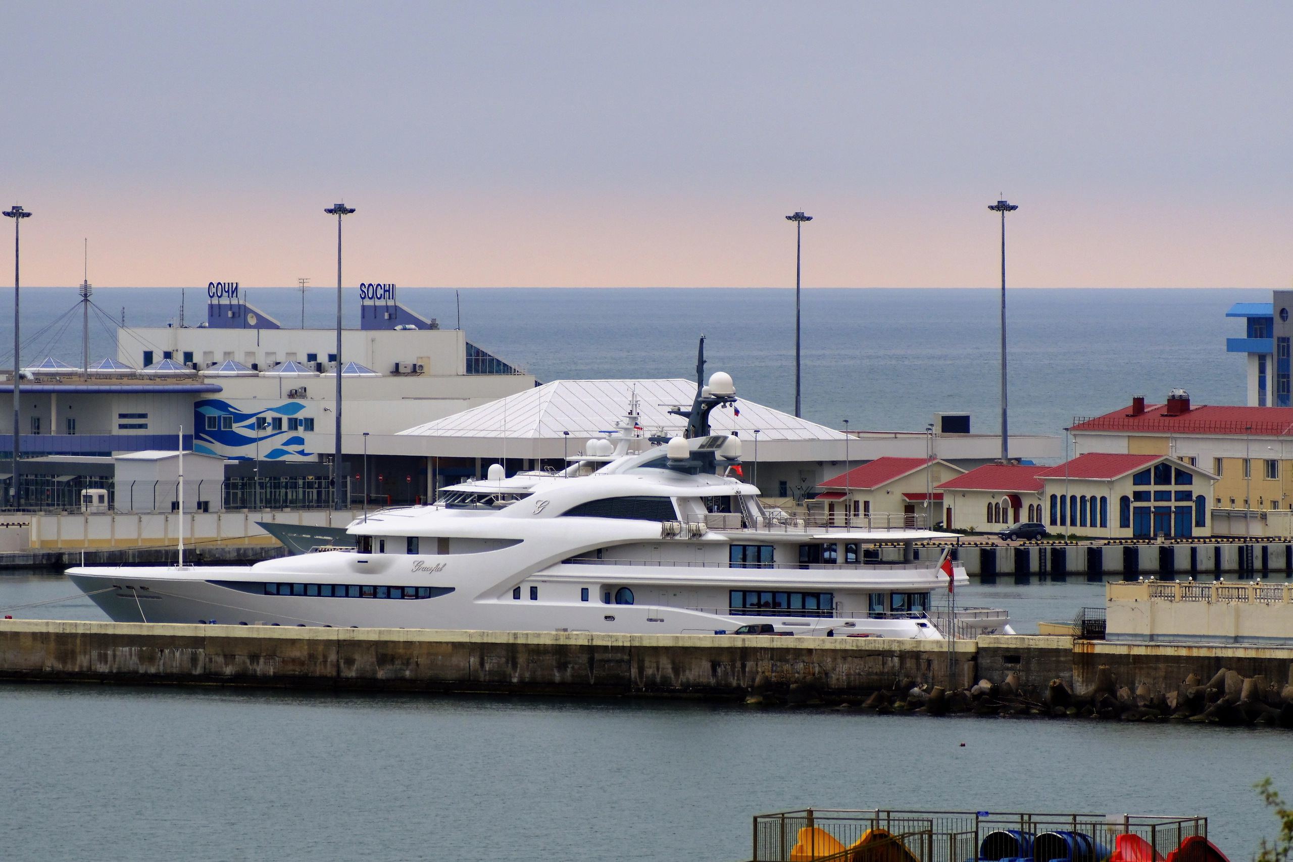 Putin-Linked Superyacht Sails Through Danish Waters Under Russian Naval Escort
