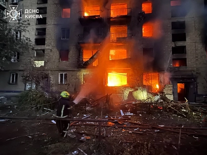 Kyiv Residential Block Torn Open as Death Toll From Russian Barrage Rises to 8