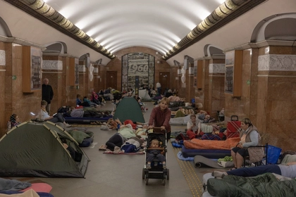 Children, Pets and Sirens: Massive Russian Strike Forces Thousands Into Kyiv Metro