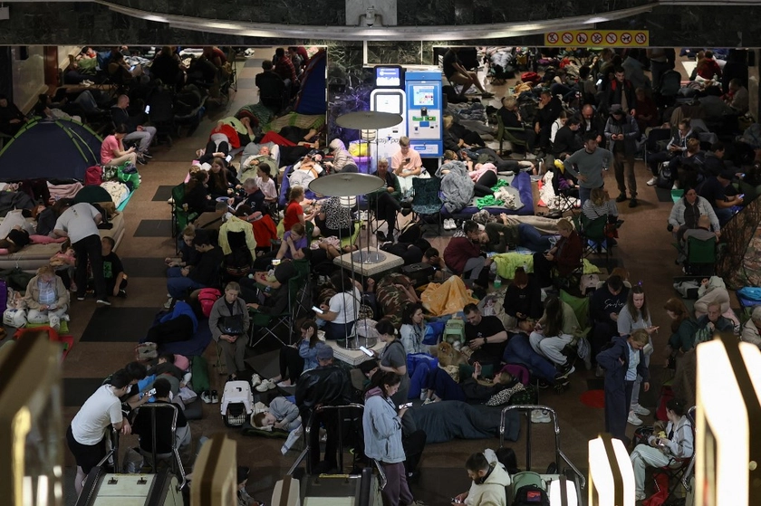 Record 52,500 People Sheltered in Kyiv Metro During Overnight Attack