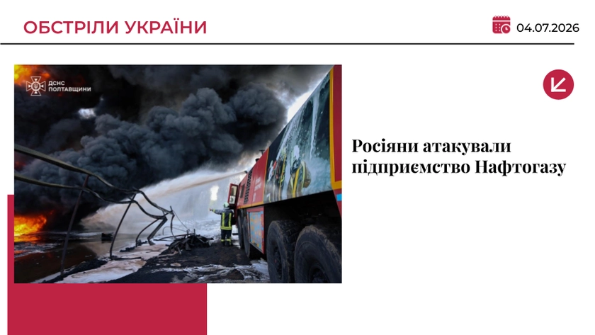 Війська РФ атакували підприємство Нафтогазу на Полтавщині