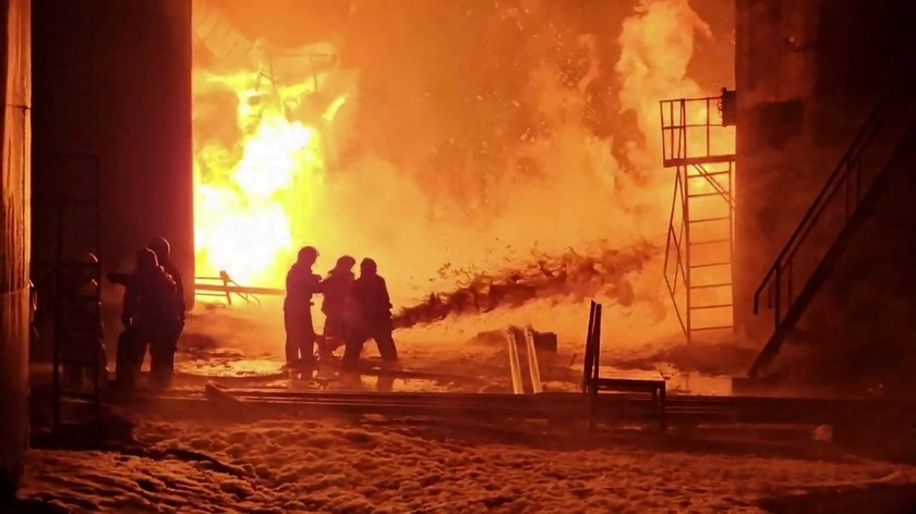 Drone Attacks Spark Fires at Russian Oil Depots in Tver and Stavropol Regions