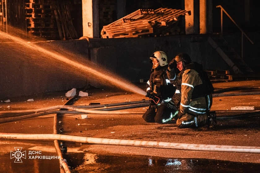 Russian Drones Strike Fire Station in Kharkiv Region and Public Transport in Kherson