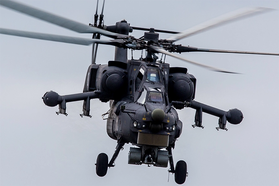 Українські FPV-дрони уразили російський гелікоптер Мі-28 у Бєлгородській області