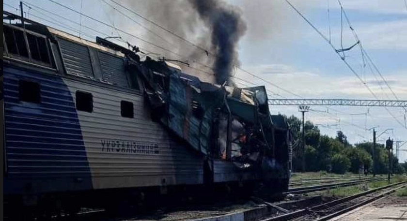 Russian Drone Strikes Passenger Train in Dnipropetrovsk Region