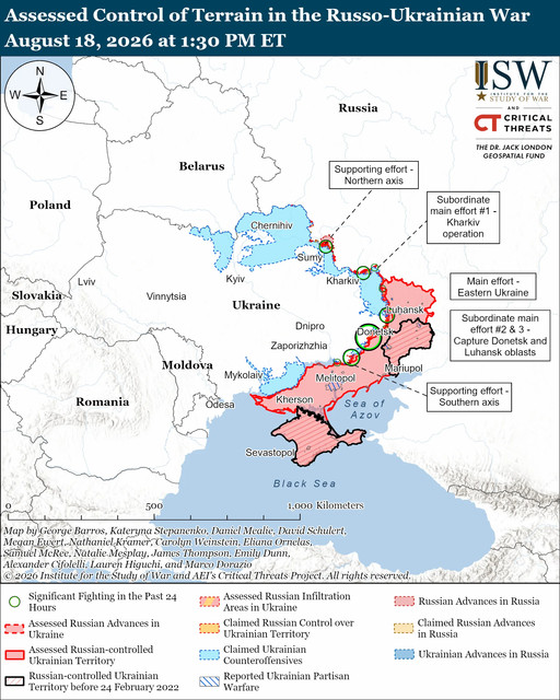 ISW Russian Offensive Campaign Assessment, August 18, 2026